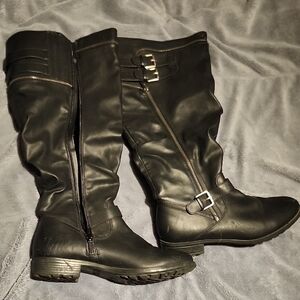 White Mountain Black Over the Knee Boots